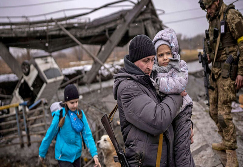 ملايين الأوكرانيين نزحوا مع أطفالهم بسبب الحرب
