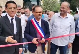 اثناء افتتاح مدرسة كروم العرب في عكار