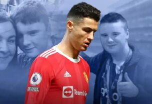الطفل جاكوب هاردينغ ووالدته وكريستيانو رونالدو