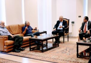 اجتماع في مكتب محافظ مدينة بيروت القاضي مروان عبود بحضور رئيس المجلس البلدي المهندس جمال عيتاني