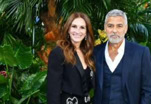 جورج كلوني وجوليا روبرتس في العرض الأول للفيلم