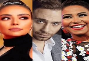 شيرين وحسام حبيب والمنتجة سارة الطباخ