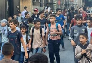 طلاب مخيم البداوي خلال الحراك