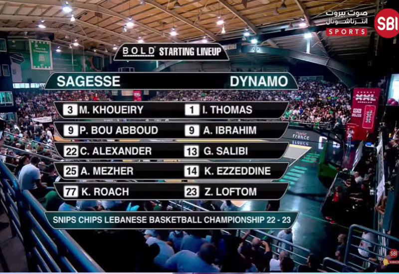 Snips Lebanese Basketball Championship 2022 2023 Sagesse VS Dynamo