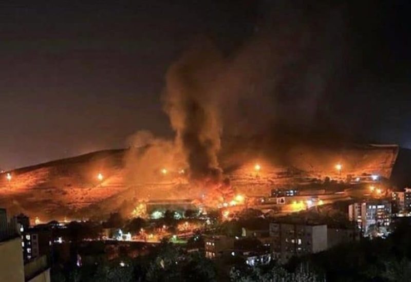 حريق بسجن إيفين