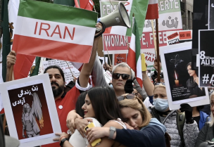 مظاهرة داعمة لاحتجاجات إيران