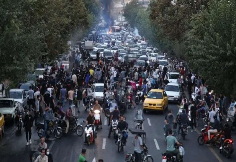 من مشاهد الاحتجاجات في إيران