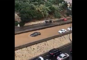 المياه تغمر أوتوستراد جونية