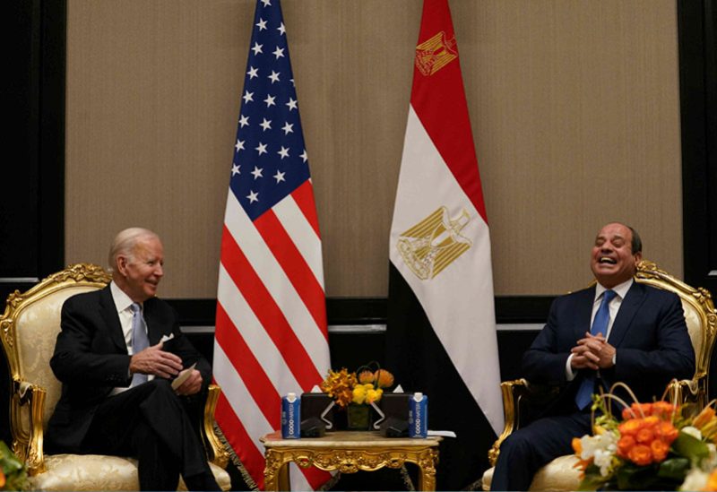 الرئيس الأمريكي جو بايدن ونظيره المصري عبد الفتاح السيسي