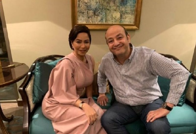 شيرين عبد الوهاب والاعلامي عمرو اديب