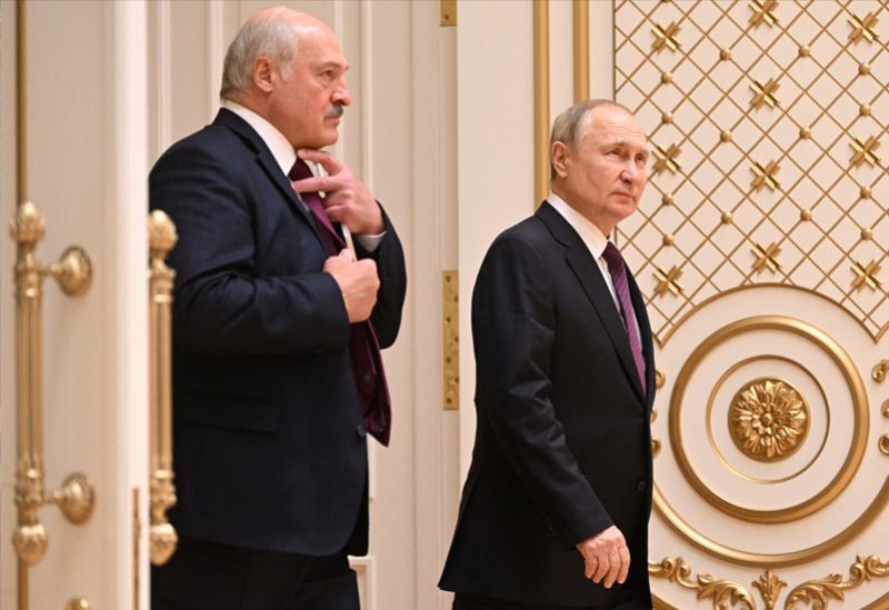 الرئيس الروسي فلاديمير بوتين ورئيس روسيا البيضاء ألكسندر لوكاشينكو