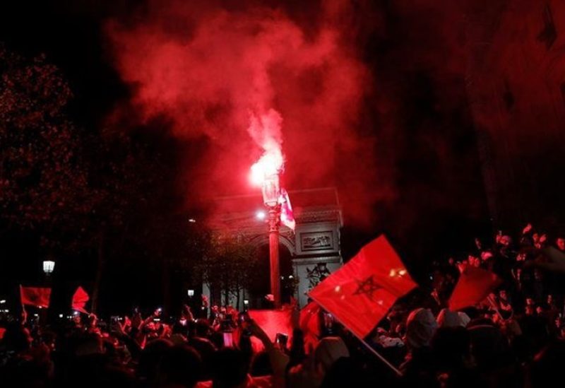 احتفالات جماهير المغرب في باريس