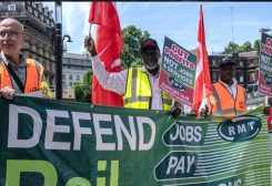 إضراب عمال السكك الحديدية في بريطانيا