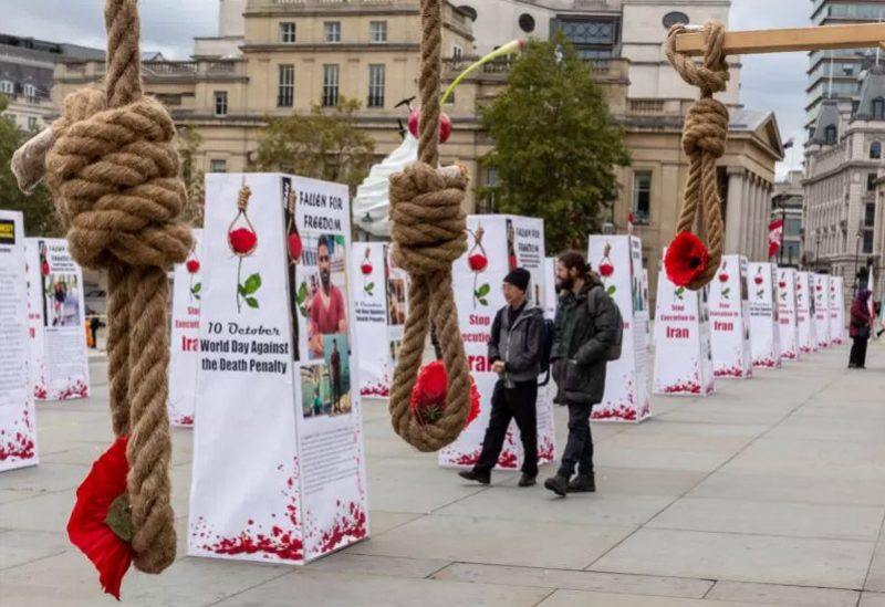 احتجاجات في لندن حملة ضد استخدام إيران لعقوبة الإعدام احتجاجات في لندن حملة ضد استخدام إيران لعقوبة الإعدام