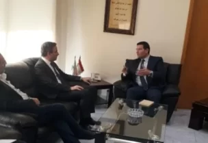وزير الزراعة في حكومة تصريف الأعمال عباس الحاج حسن والنائب ميشال معوض