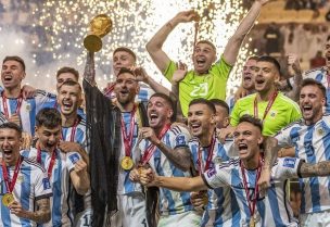 ميسي وزملاؤه في المنتخب الأرجنتيني
