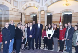 ميقاتي خلال استقباله موظفي رئاسة الحكومة