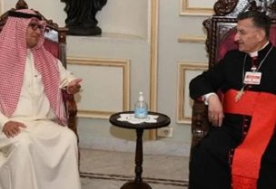 لبطريرك الماروني الكاردينال مار بشارة بطرس الراعي والسفير السعودي وليد بخاري