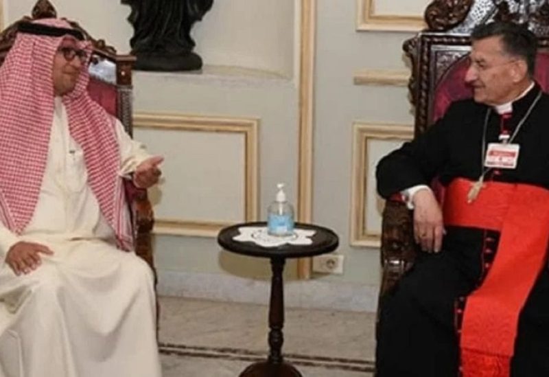 لبطريرك الماروني الكاردينال مار بشارة بطرس الراعي والسفير السعودي وليد بخاري