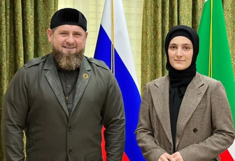 رئيس الشيشان مع ابنته عائشة