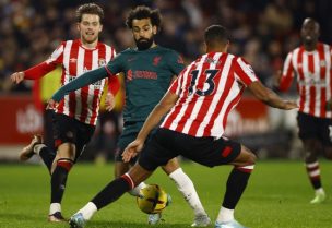 من مباراة برنتفورد وليفربول