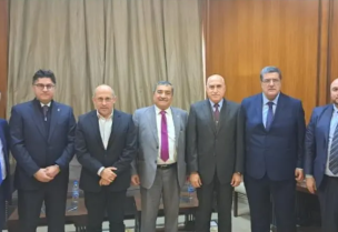 وفد من نقابة خبراء المحاسبة المجازين مع النائب آلان عون
