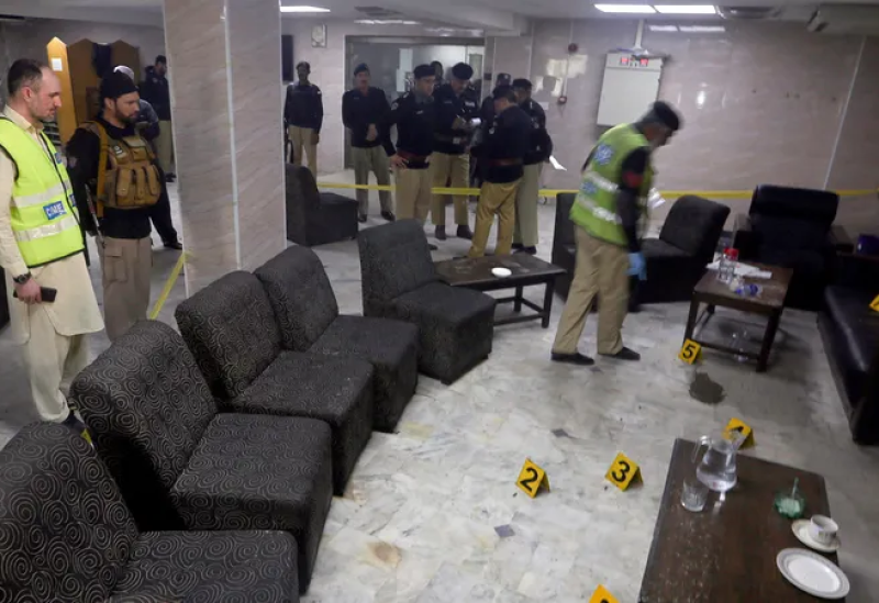 مكان جريمة قتل نقيب المحامين الباكستانيين