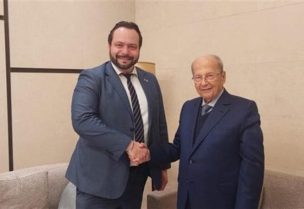 عون والنائب الأوروبي فابيو ماسيمو كاستالدو
