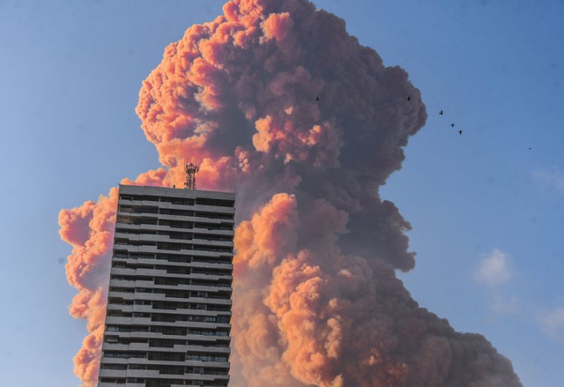 لحظة انفجار مرفأ بيروت