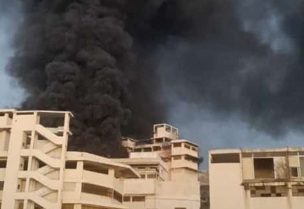 حريق في معمل كونكورد في منطقة الناعمة