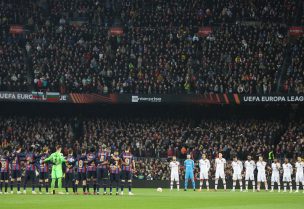 من مباراة برشلونة ومانشستر يونايتد