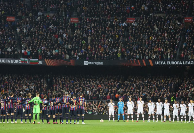 من مباراة برشلونة ومانشستر يونايتد