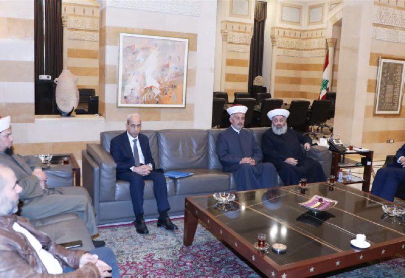 ميقاتي مستقبلًا مفتي عكار الشيخ زيد بكار