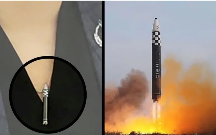 قلادة على شكل أكبر صاروخ باليستي عابر للقارات
