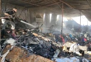 حريق سوق الأحد في طرابلس