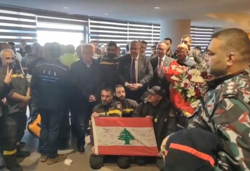 عودة بعثة البحث والإنقاذ اللبنانية