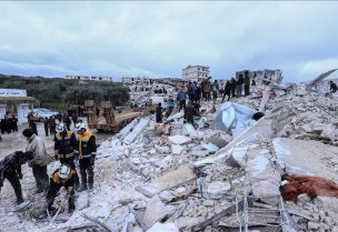 من آثار الزلزال في سوريا