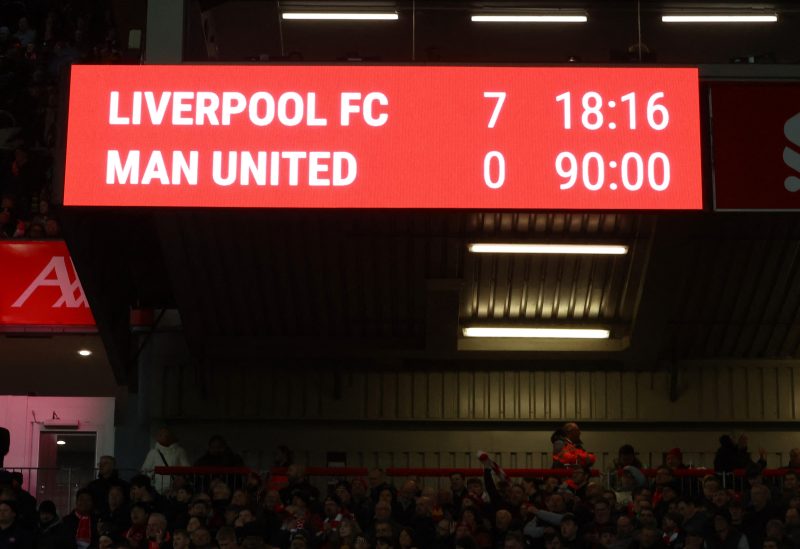 من مباراة ليفربول ومانشستر يونايتد
