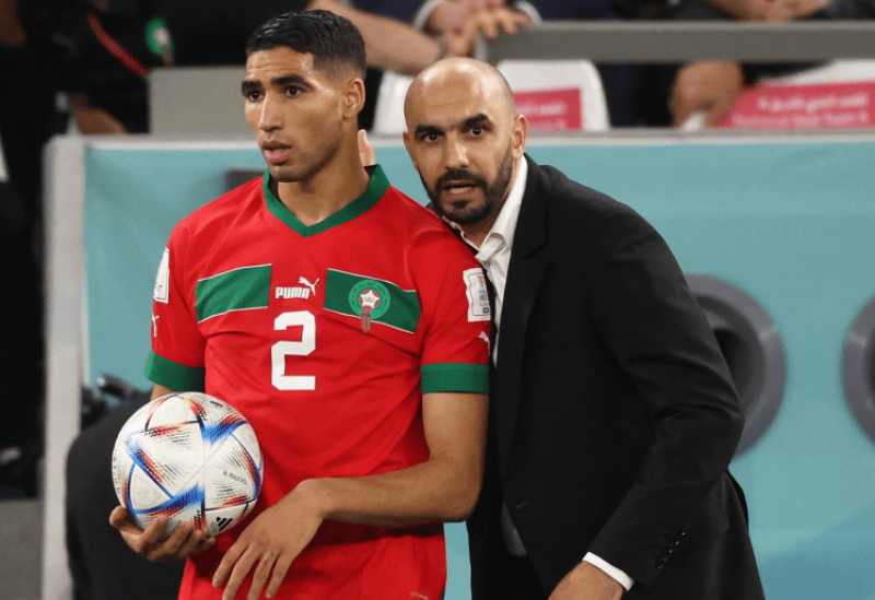 وليد الركراكي وأشرف حكيمي