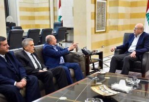 ميقاتي مع وفد من الاتحاد العمالي العام