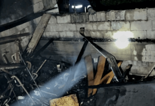 إخماد حريق في طبرجا