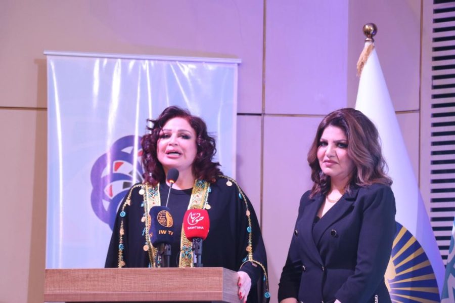 الهام شاهين في الاحتفال 