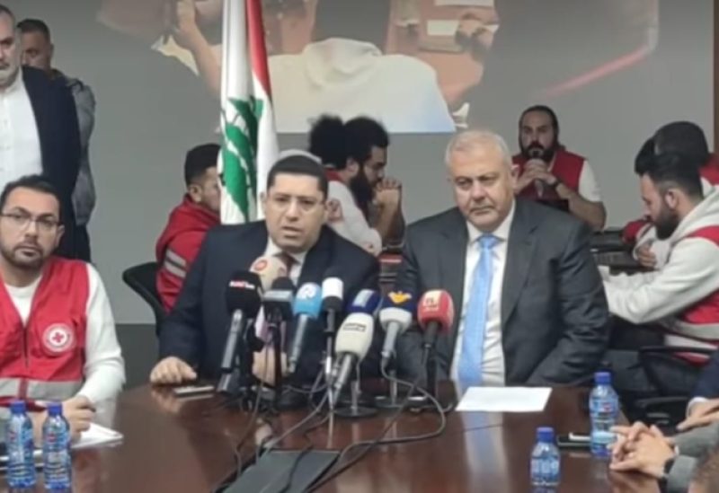 مؤتمر صحافي لمحافظ بيروت القاضي مروان عبود وجبل لبنان القاضي محمد مكاوي
