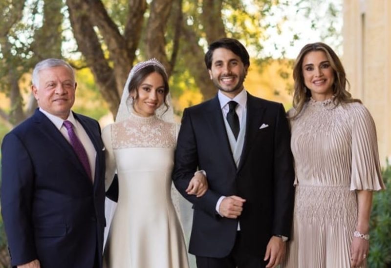 من حفل زفاف الملكة رانيا