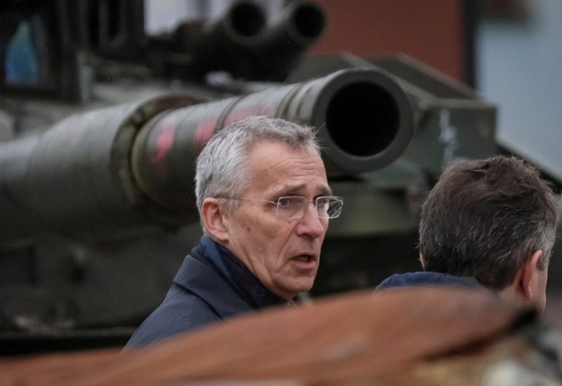 الأمين العام لحلف شمال الأطلسي ينس ستولتنبرغ خلال زيارته إلى كييف