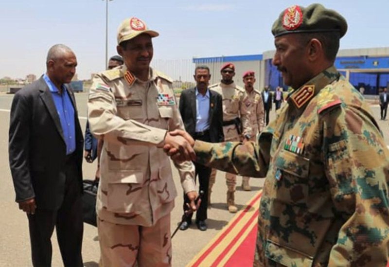 قائد الجيش السوداني عبد الفتاح البرهان وقائد قوات الدعم السريع حميدتي