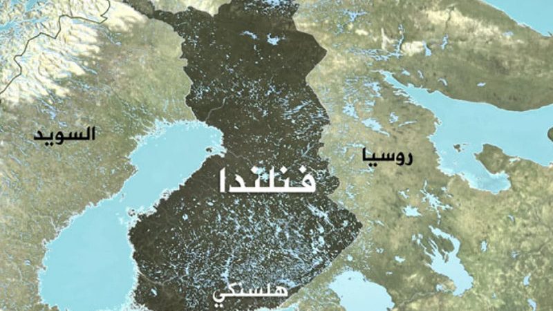 خريطة توضح حدود فنلندا