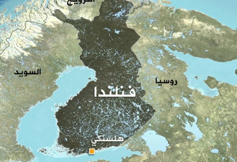 خريطة توضح حدود فنلندا