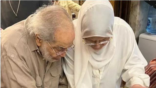 الفنان المصري حسن يوسف وزوجته شمس البارودي