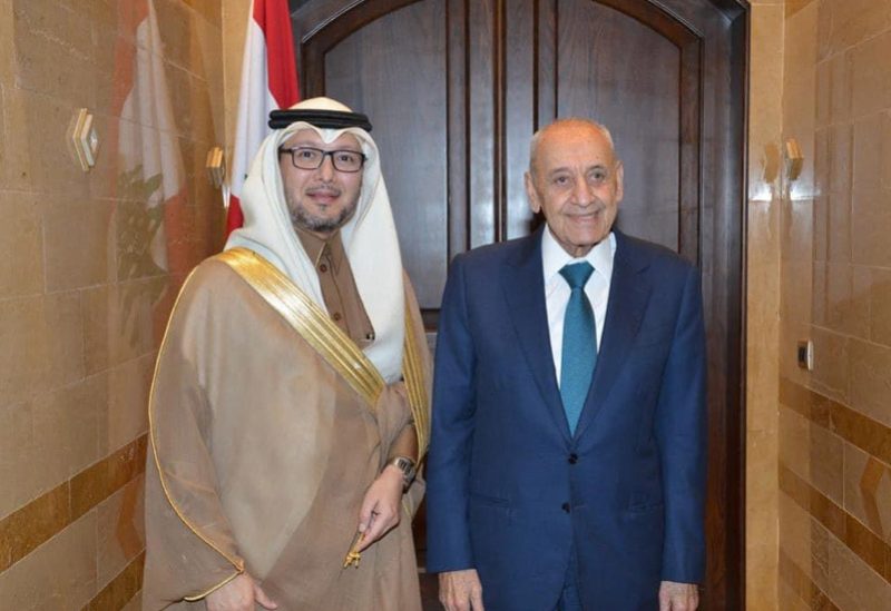 السفير السعودي وليد البخاري ,رئيس مجلس النواب نبيه بري